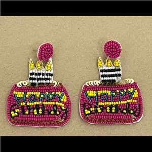 🎉❤️Multicolor Happy Birthday Beaded Sequined Earrings